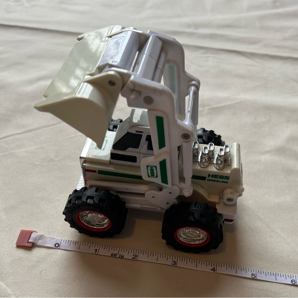 Vintage Hess Gasoline Mini Front Loader Toy, Small Construction Vehicle